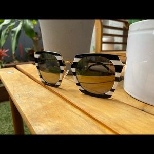 Brand new striped style women sunglasses
